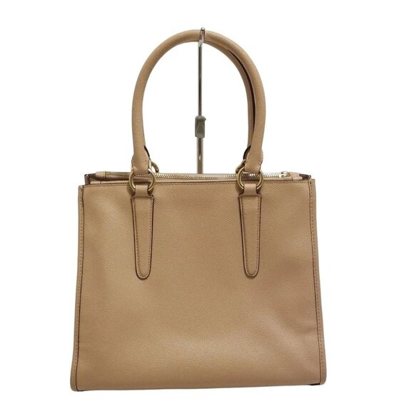 Auth COACH - F14926 Pink Beige Leather Tote Bag - Picture 3 of 9